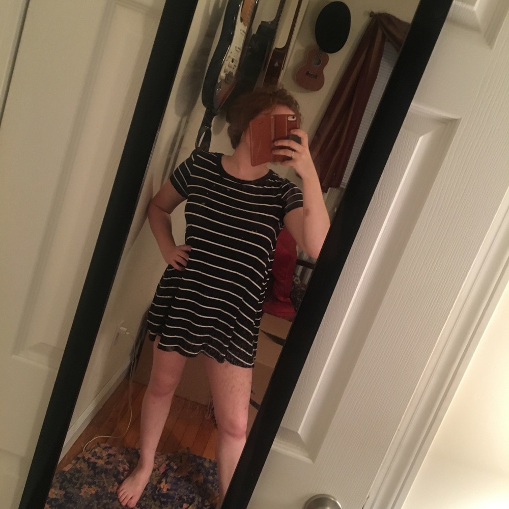 Striped t-shirt dress